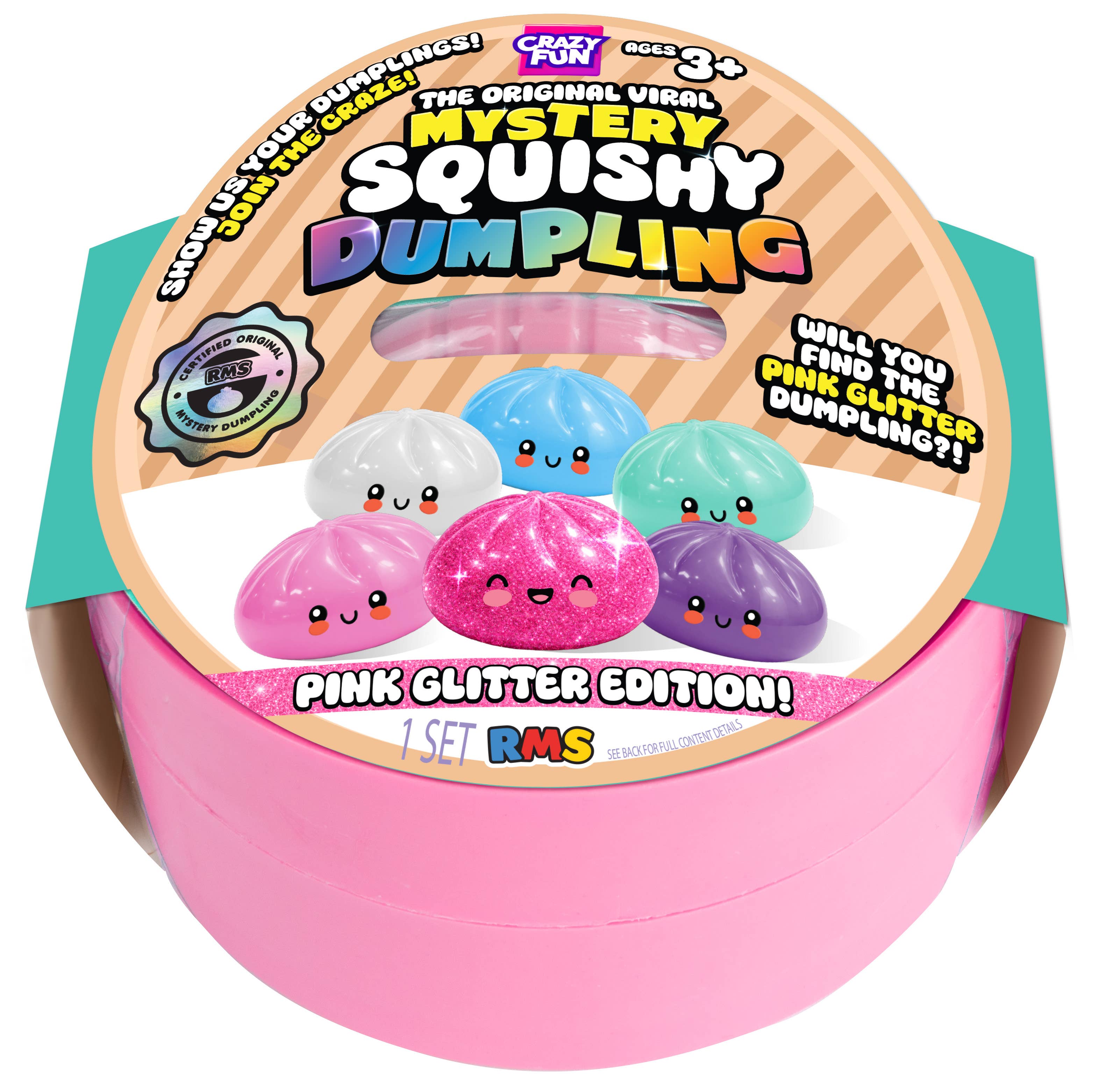 RMS® Crazy Fun™ Pink Mystery Glitter Bao Bun – Rare Chase